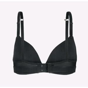 Lively The All-Day Deep V Black Bra 36D 45577, Mesh Plunge, Convertible Straps